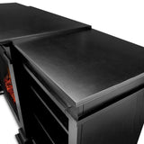 Fresno Media Indoor Electric Fireplace TV Stand, 72-in, 1500W, Black