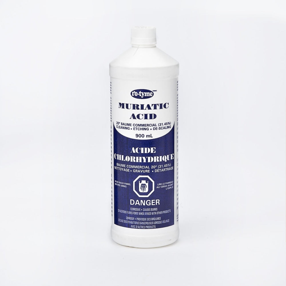 Muriatic Acid For Cleaning & Etching Concrete & Descaling Tile/Porcelain, 900-mL