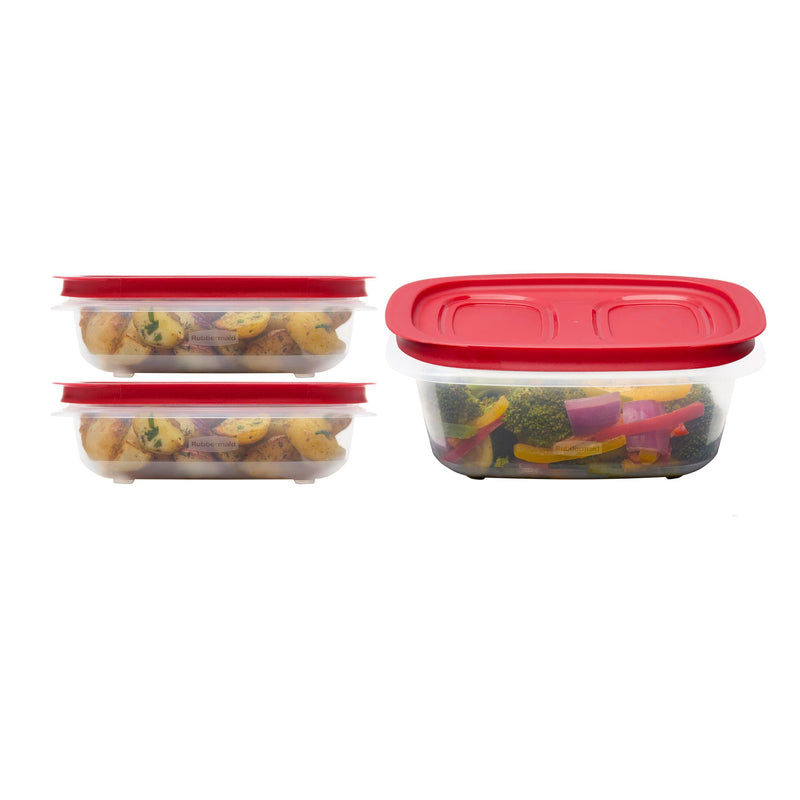 3.57-Cup (2) and 5.26-Cup EasyStore Rectangle Food Storage Containers with Lids, 3 Pack G9692