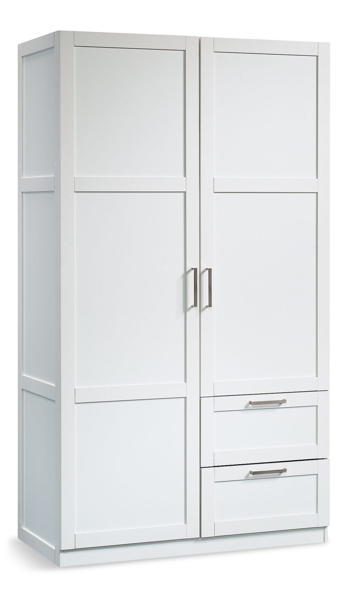 2 Door 2 Drawer Wardrobe, White