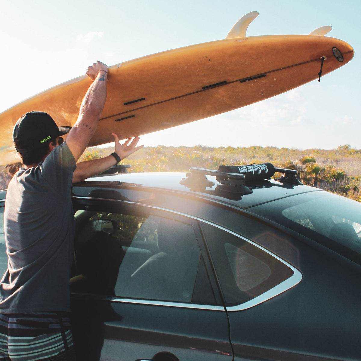 Roof-Mounted Surf & Paddle Board Rack, Black