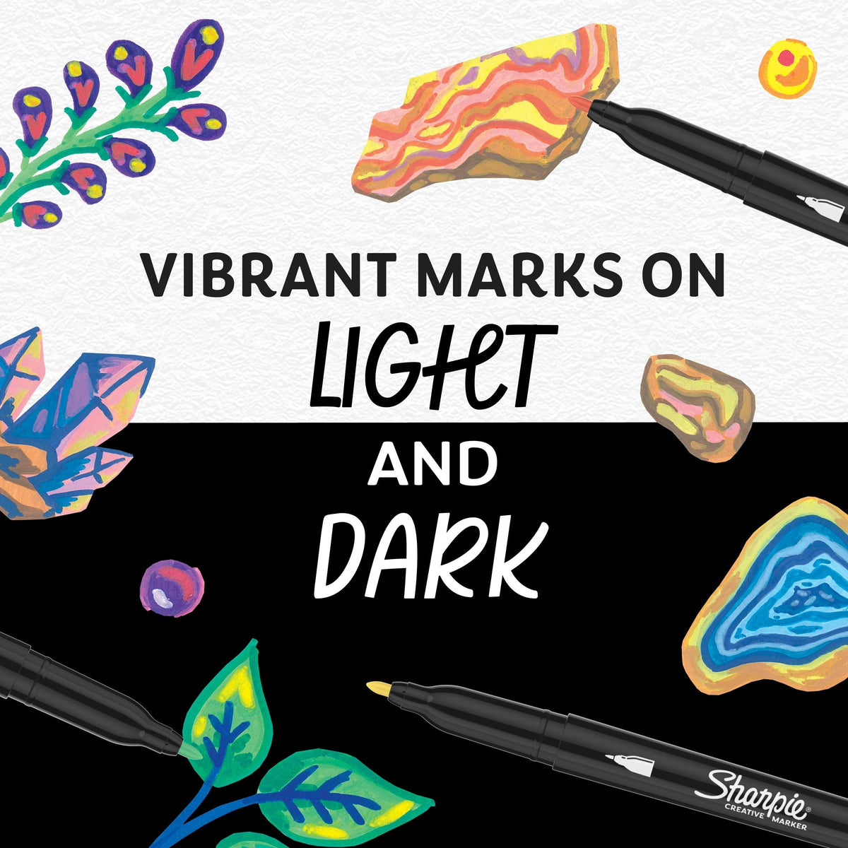 Creative Markers, Fine Tip, 5 Pieces, Assorted Colours