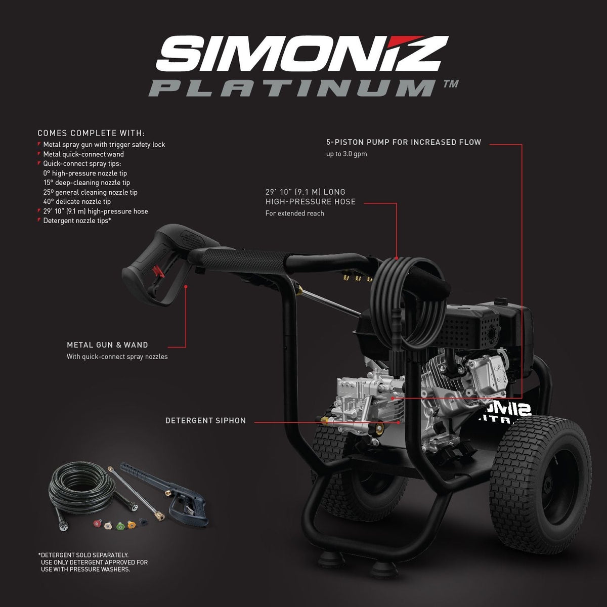 Platinum 3450 PSI Gas Pressure Washer