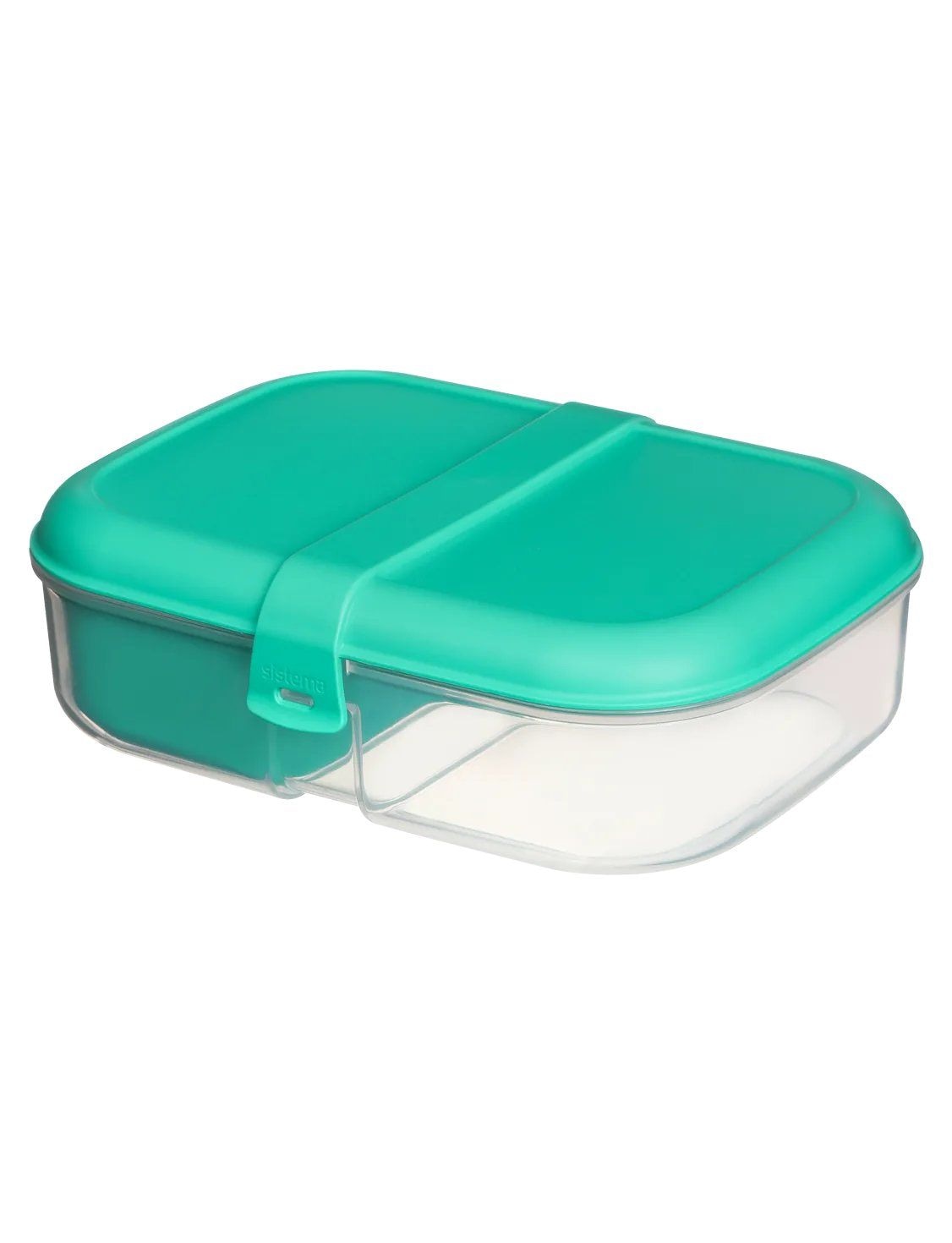 Ribbon Rectangular Plastic Lunch To Go Food Storage Lunch Box, 1.1-L, with Mini Bite