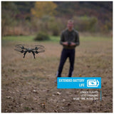 Sky Rider X-11 Stratosphere Quadcopter Drone with Wi-Fi Camera, Black