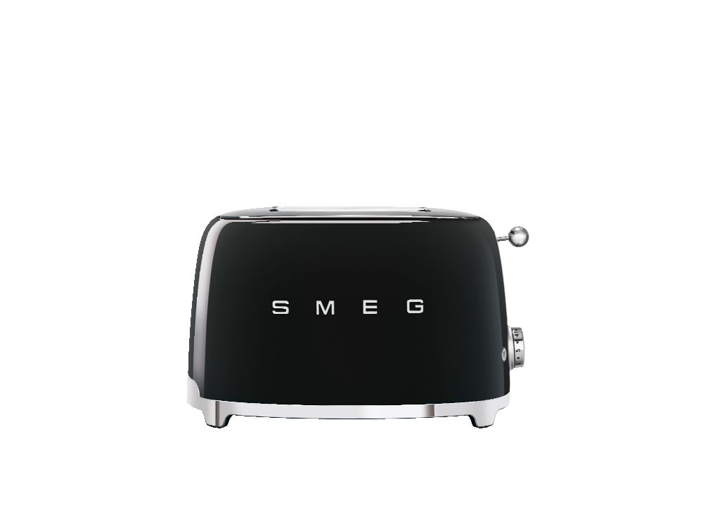50's Retro Style Wide Slot Pop Up Electric Toaster with 6 Settings, 2-Slice, Black