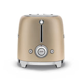 50's Retro Style Wide Slot Pop Up Electric Toaster with 6 Settings, 2-Slice, Champagne