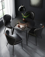 Home Mid-Century Modern Black Dining Chairs Set, 2-pk