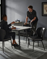 Home Mid-Century Modern Black Dining Chairs Set, 2-pk