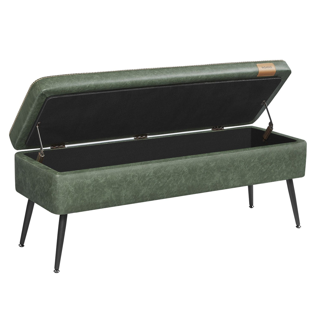 Home Modern Forest Green Ottoman Storage Bench
