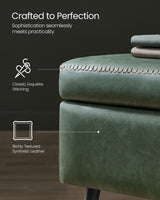 Home Modern Forest Green Ottoman Storage Bench