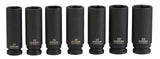Pro 1/2-in Deep Impact Socket Set, Metric, 7-pc
