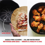 Round Non-Stick Parchment Paper Air Fryer Liner, 50-pk