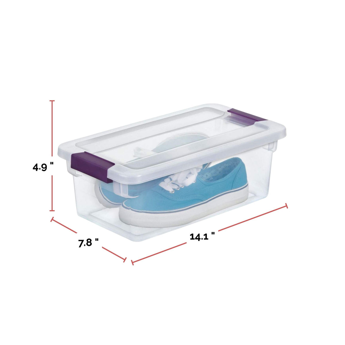 ClearView Storage Box with Latched Lid, 5.7-L