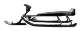 GT King Size Kids' 2-Person Winter Snow Racer Sled with Steering Wheel & Brakes, Grey