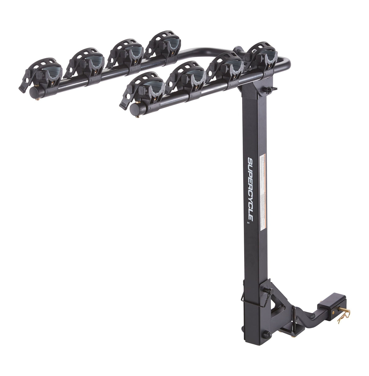 Dual Arm Hitch Mounted Hanging Bike Carrier, 4-Bikes