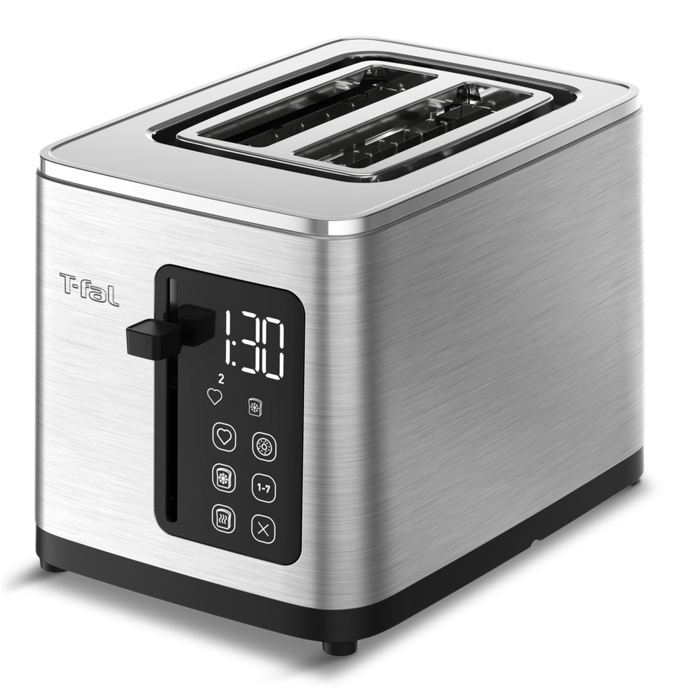 2-Slice Stainless Steel Digital Toaster, Extra wide slots, 7 Browning levels