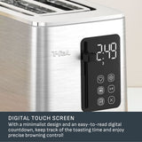 2-Slice Stainless Steel Digital Toaster, Extra wide slots, 7 Browning levels