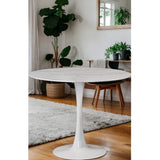 Leo Faux Marble Dining Table Tulip Base