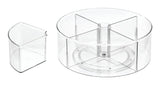 Clear Divided Rotating Turntable Organizer