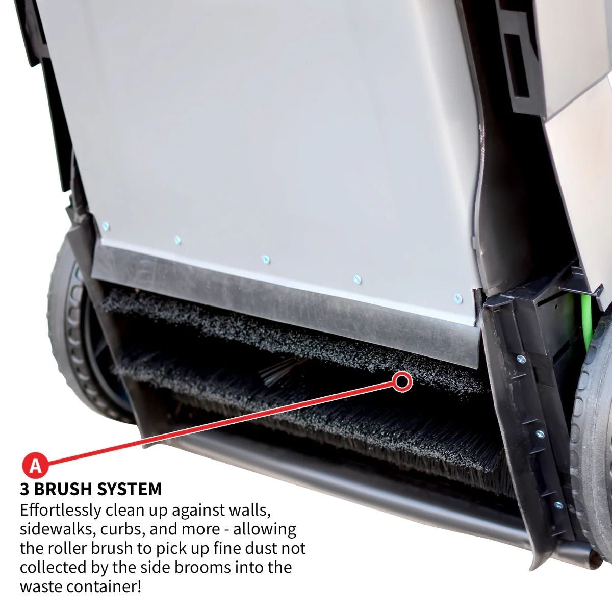 Commercial Push Sweeper & Hard Floor Cleaner, 38-in
