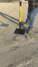 Tradesman Steel Leveling Garden Tamper with Rubber Grip, 10-in x 10-in