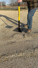 Tradesman Steel Leveling Garden Tamper with Rubber Grip, 10-in x 10-in