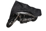 Premium Polyester Motorcycle Cover, Black, Large