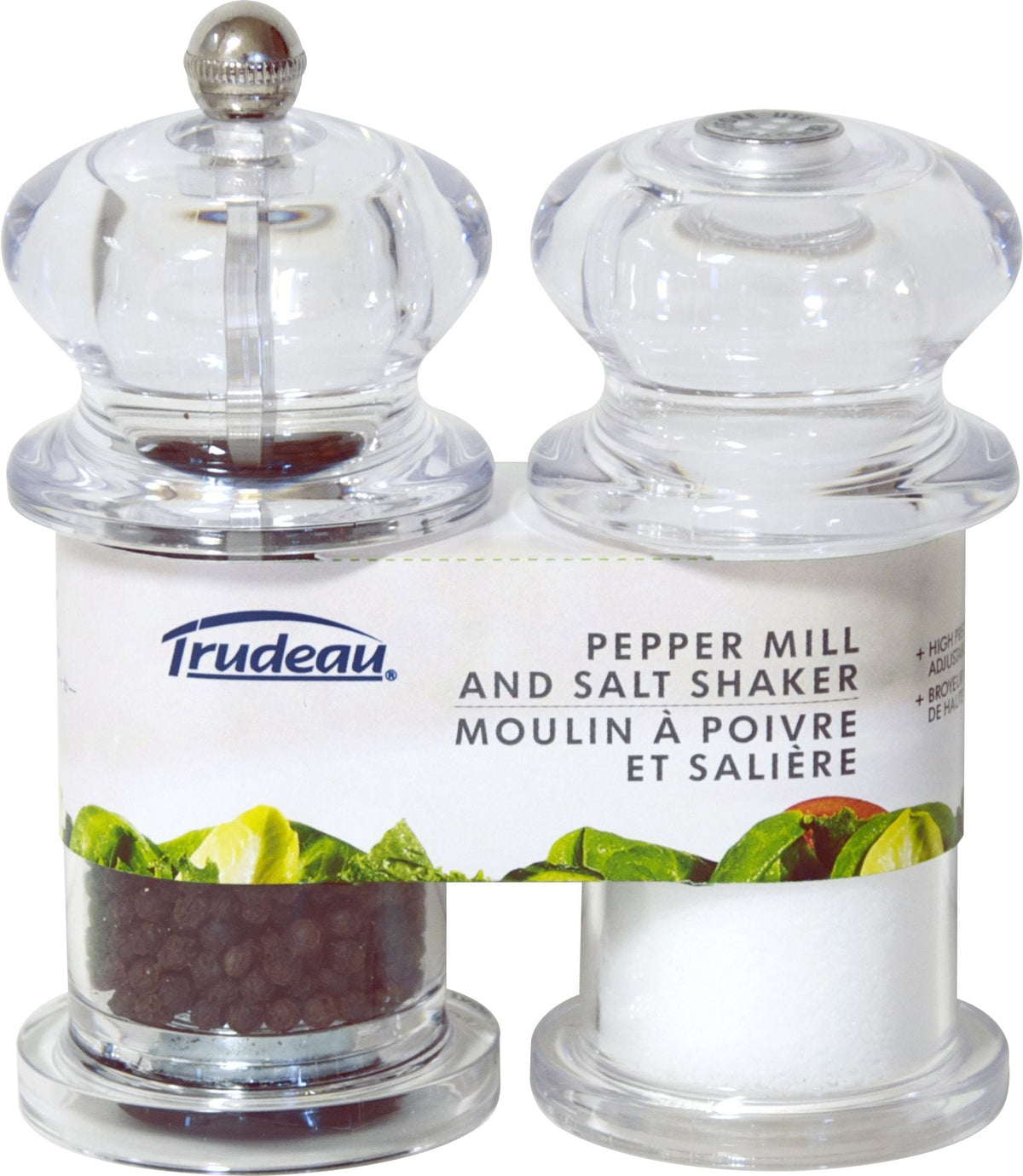 Traditional Pepper Mill & Salt Shaker, 5.5-in