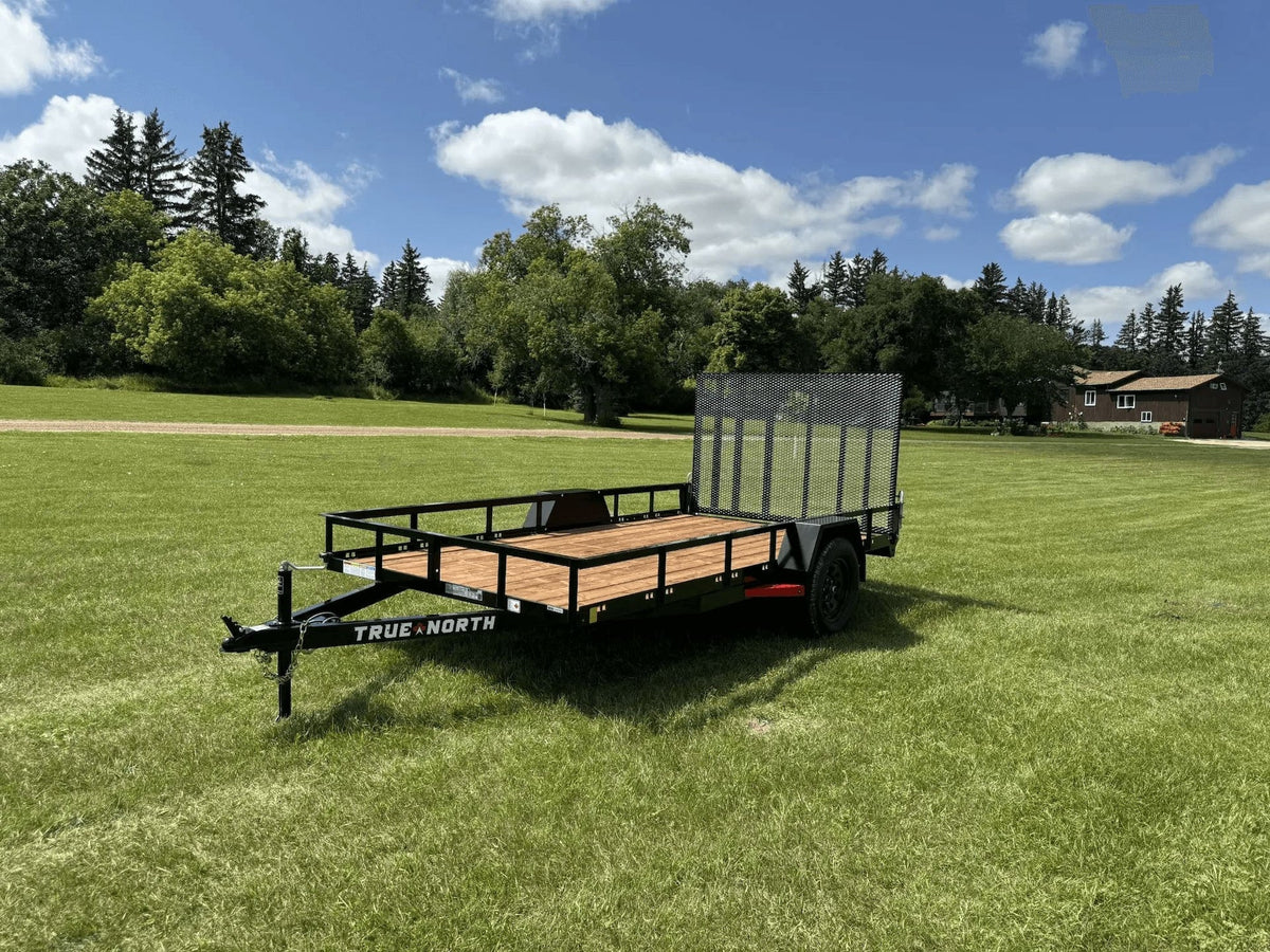 77-in x 12-ft Utility Trailer With Gate, Black