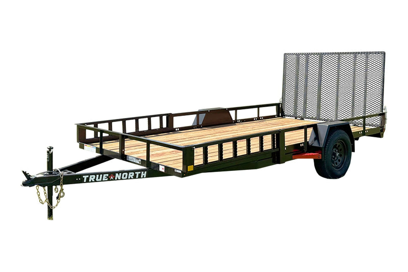 83-in x 14-ft Utility Trailer With Gate & Side ATV Ramps, Black N3477