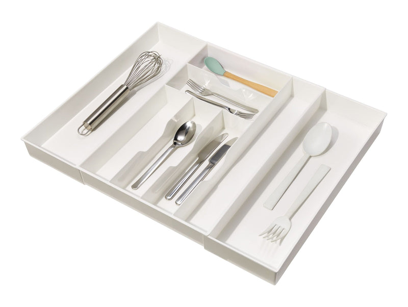 Alpha 8-Slot Expandable Cutlery Tray Organizer, White C4611