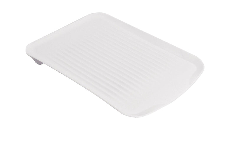 Anti-Microbial Plastic Drainboard Tray For Kitchen Dish Drying Rack, White P465