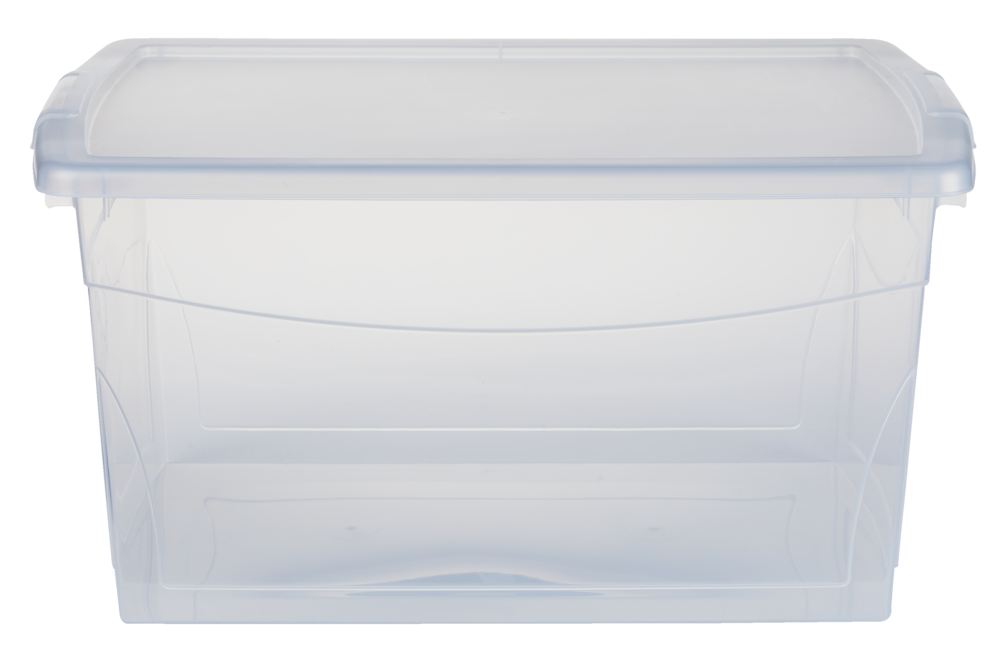 type A Clarity Transparent Storage Box with Lid, 50-L