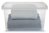 type A Clarity Transparent Storage Box with Lid, 50-L