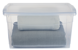 type A Clarity Transparent Storage Box with Lid, 50-L
