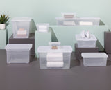 type A Clarity Transparent Storage Box with Lid, 60-L