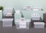 type A Clarity Transparent Storage Box with Lid, 60-L