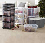 type A Clarity Transparent Storage Box with Lid, 60-L
