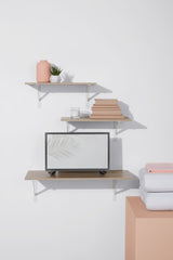 type A Floating Wall Shelf Board, Oak Sonoma Finish, 12 x 24-in