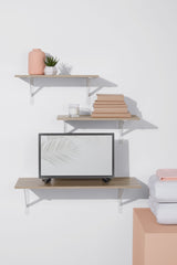 type A Floating Wall Shelf Board, Oak Sonoma Finish, 12 x 24-in