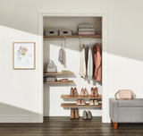 type A Wooden Floating Wall Shelf Board, White, 20 x 35-in
