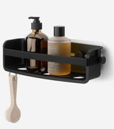 Flex Adhesive Shower Caddy Organizer Bin, Black