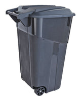 Plastic Rectangular Wheeled Outdoor Garbage Can, Black, 121-L (32 US gal)