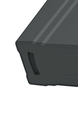 Plastic Tall Slim Rectangular Garbage Can, Black, 87-L