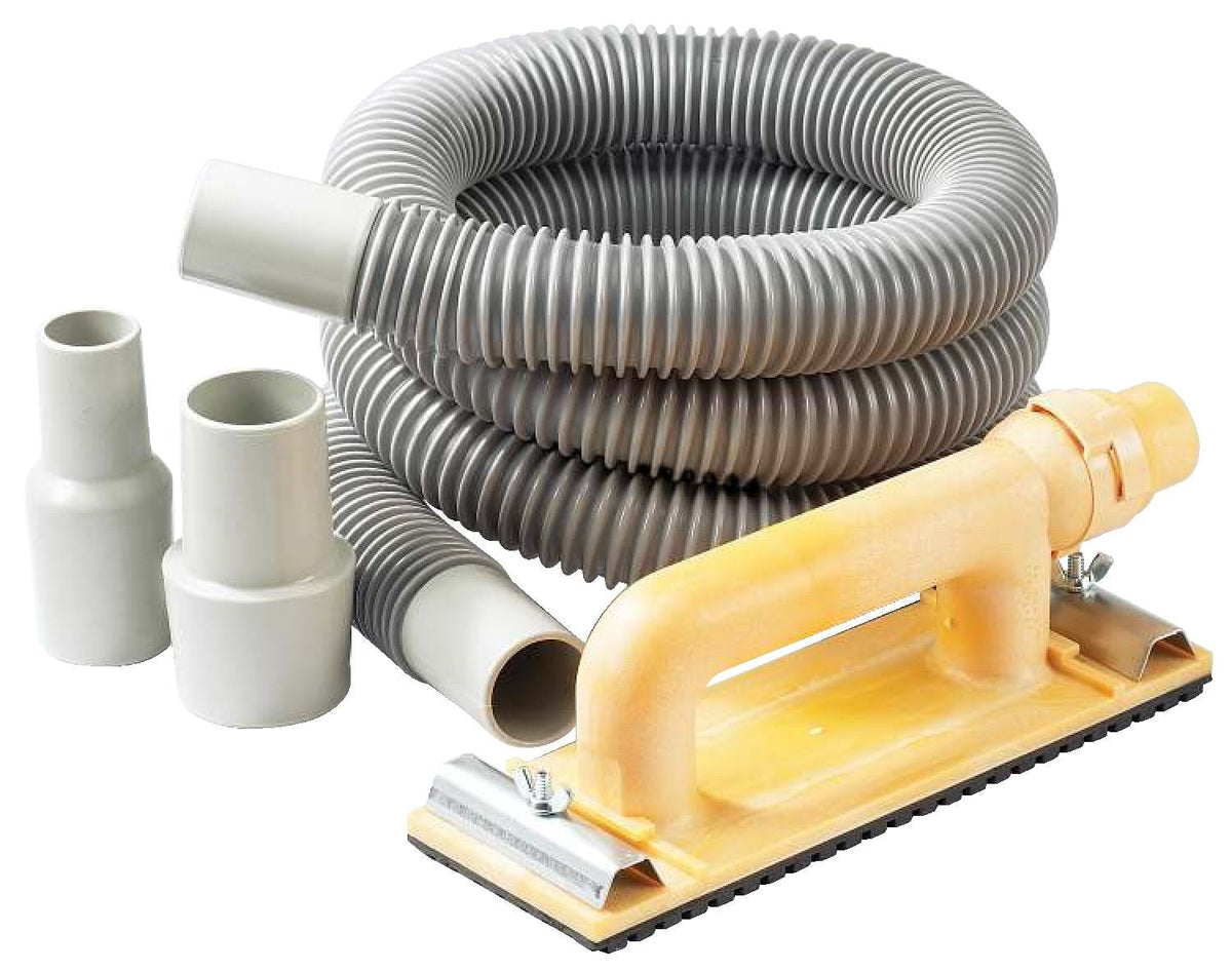 Dust-Free Sander Kit with 6-in Hose, /Vacuum Adaptors & Medium Grit Sandpaper