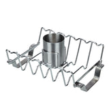 Stainless Steel Chicken Roaster & Rib Rack for Grilling/Roasting, 11-in