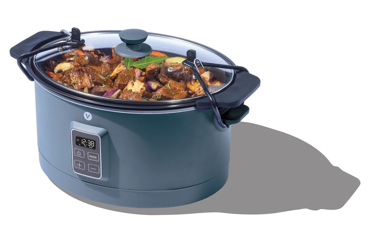 Slow Cooker with Digital Control Panel, Bluefin, 6-qt