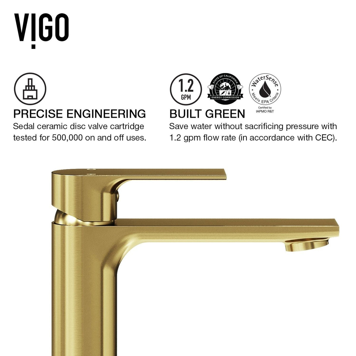 Davidson Single Handle Single Hole Bathroom Sink Faucet, WaterSense Certified, Matte Gold
