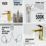 Davidson Single Handle Single Hole Bathroom Sink Faucet, WaterSense Certified, Matte Gold